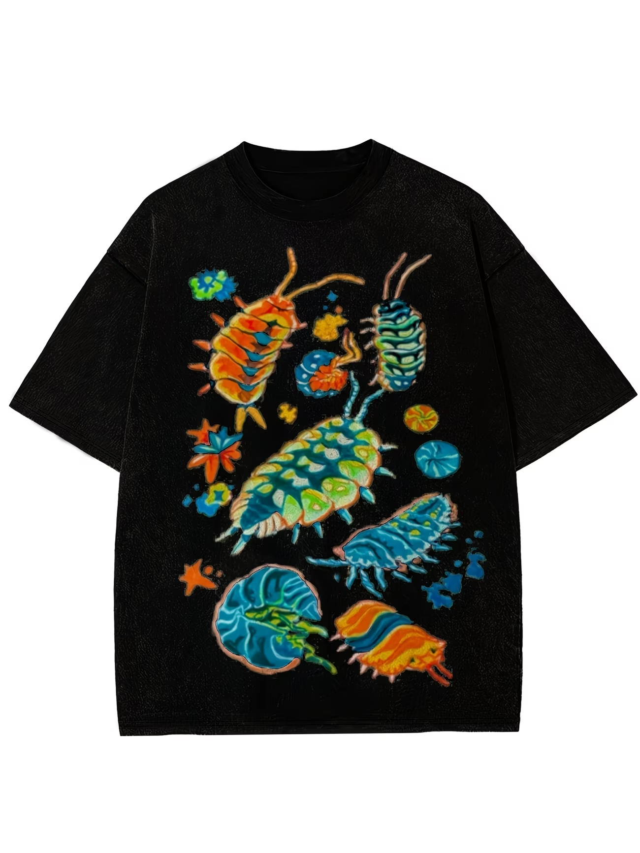 Collectible Vintage T Shirts - Novelty Men'S Colorful Insect Patterns Isopod