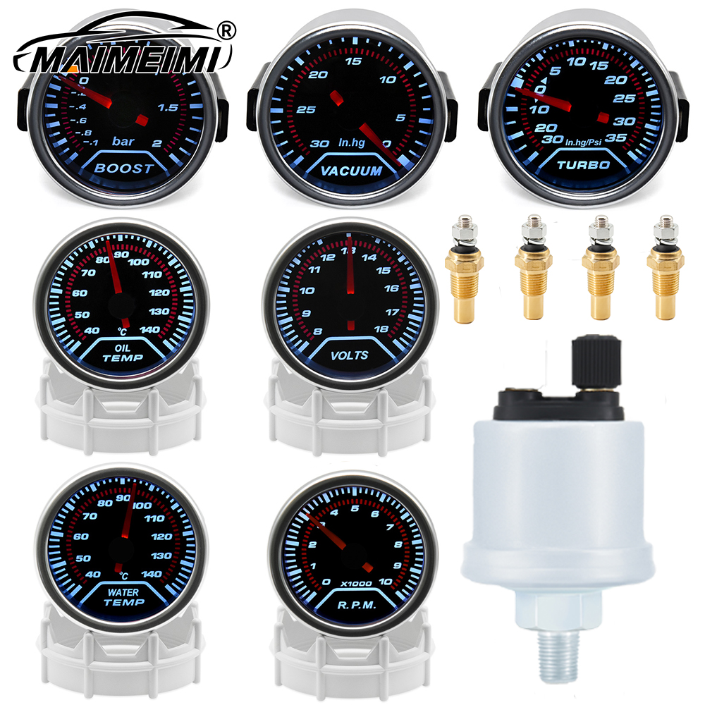 Analog Meter Gauge - 0~100PSI Oil Press Gauge White Led