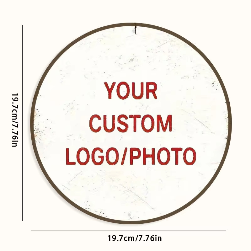 Vintage Collector - Custom Vintage Biplane Round Metal Sign