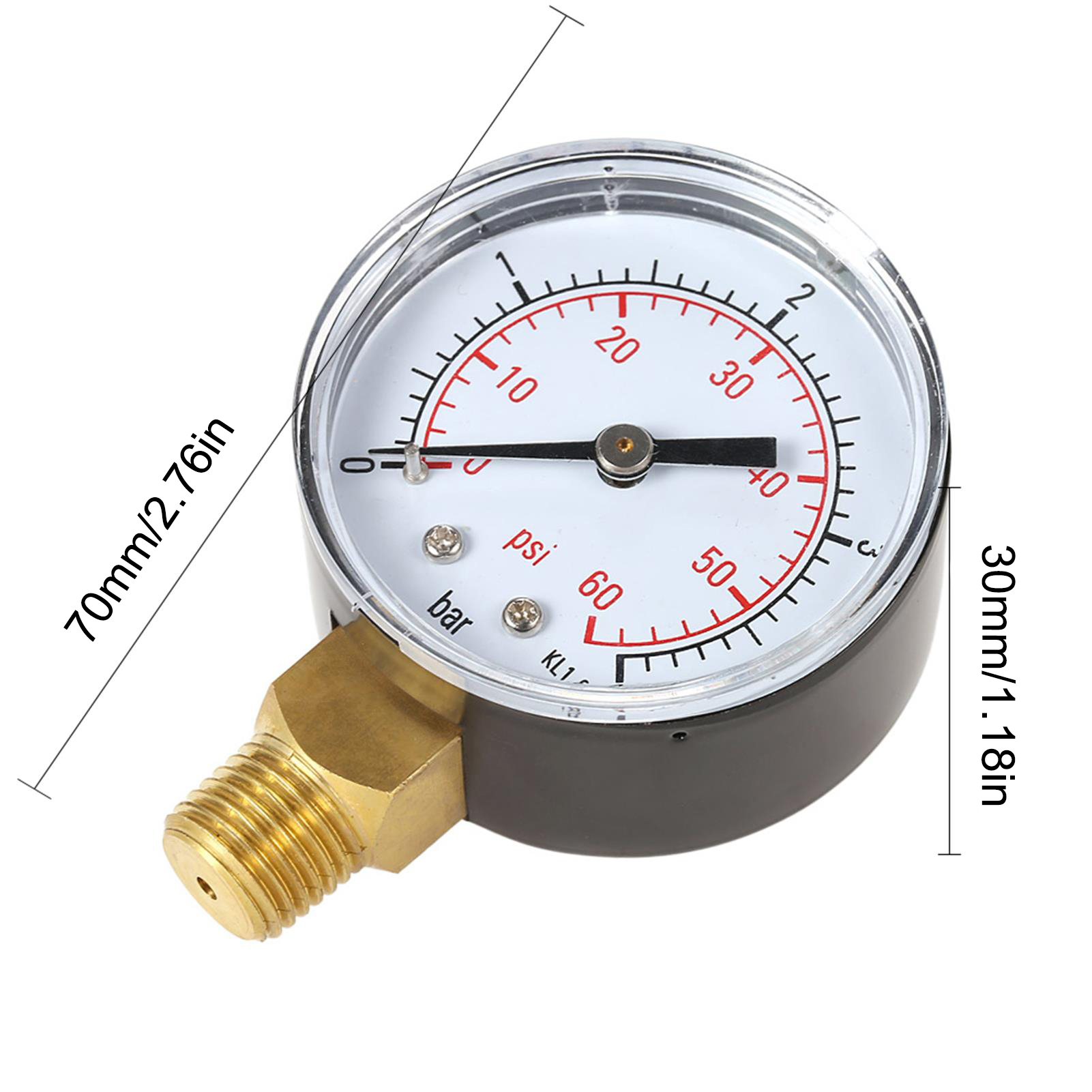 50mm Pool Filter Water Pressur - огляд і ціна Analog Meter Gauge