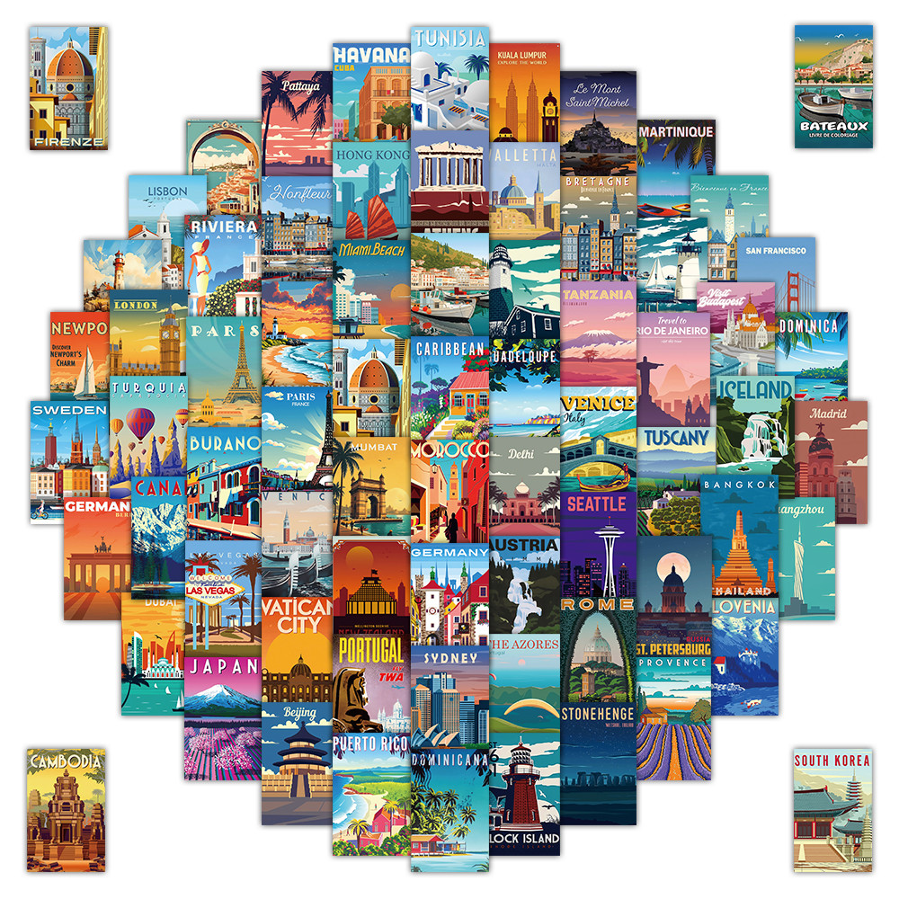 108 Pcs Scenic Landscape Stamp - огляд і ціна Vintage And Collectible Stores