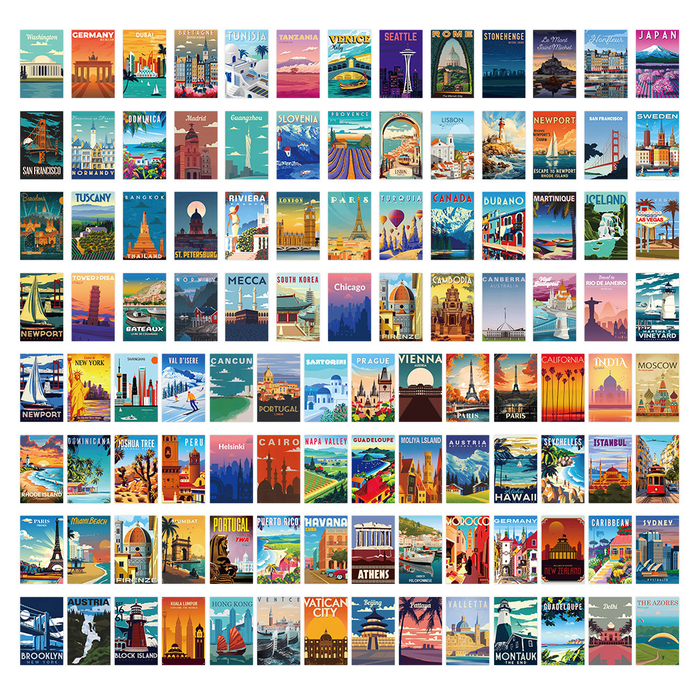108 Pcs Scenic Landscape Stamp - огляд і ціна Vintage And Collectible Stores