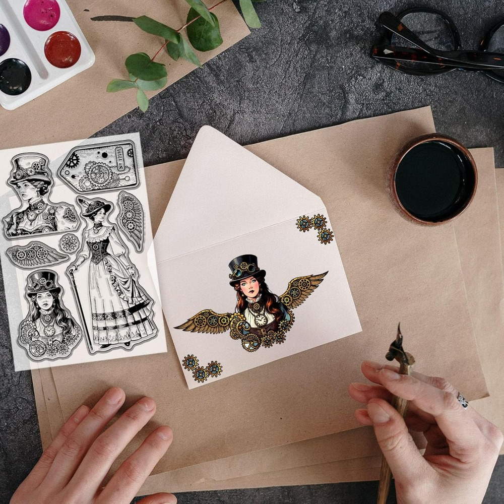 Vintage Steampunk Label Clear  - огляд і ціна Vintage Collectible Stamps