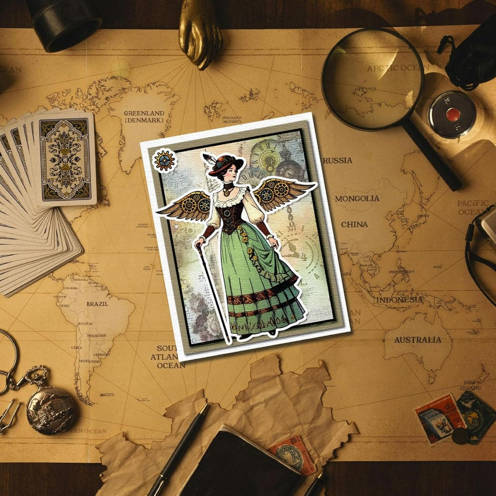Vintage Steampunk Label Clear  - огляд і ціна Vintage Collectible Stamps