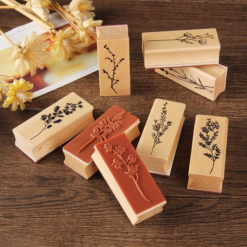 Vintage Plant Tree Wooden Rubb - огляд і ціна Vintage Collectible Stamps