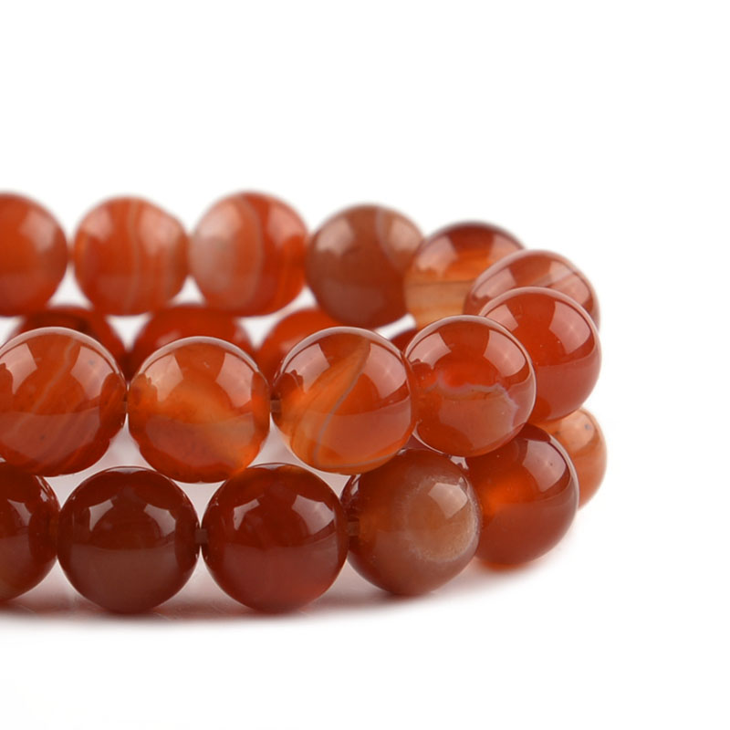 1 Strand Red Striped Agate Nat - огляд і ціна Vintage Collector