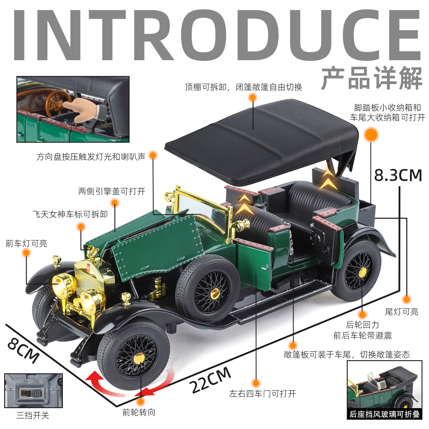 1:24 Rolls-Royce Phantom 1th 1 - огляд і ціна Vintage Collectibles Toys