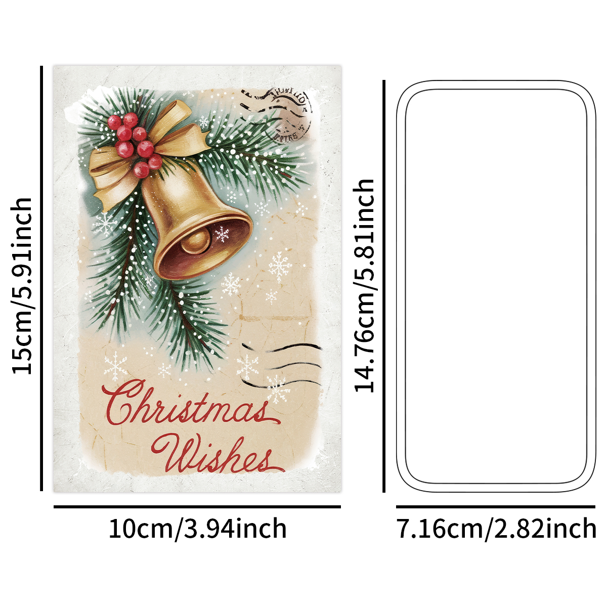 12pcs Vintage Christmas Stamp  - огляд і ціна Vintage Collectible Stamps